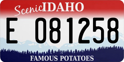 ID license plate E081258