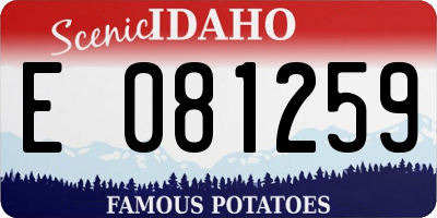 ID license plate E081259