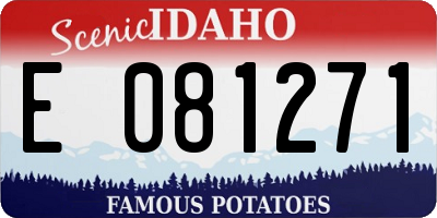 ID license plate E081271