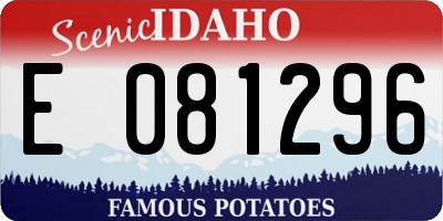 ID license plate E081296