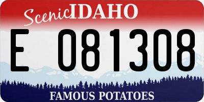 ID license plate E081308
