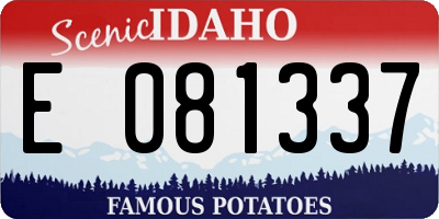 ID license plate E081337