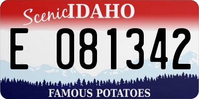 ID license plate E081342
