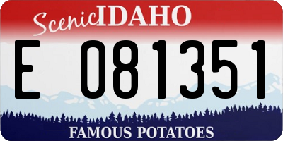 ID license plate E081351