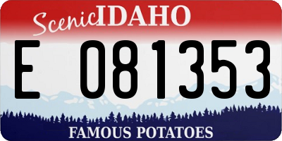 ID license plate E081353