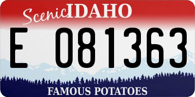 ID license plate E081363