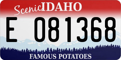 ID license plate E081368