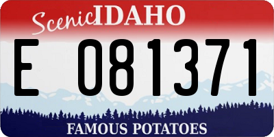 ID license plate E081371