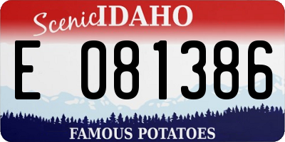 ID license plate E081386