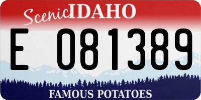 ID license plate E081389