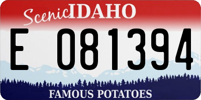 ID license plate E081394