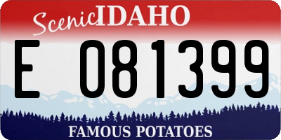 ID license plate E081399