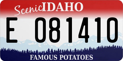 ID license plate E081410