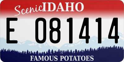 ID license plate E081414