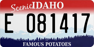 ID license plate E081417
