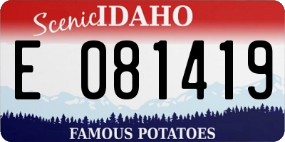 ID license plate E081419