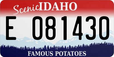 ID license plate E081430