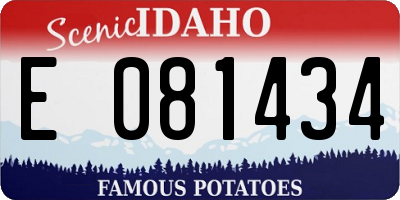 ID license plate E081434