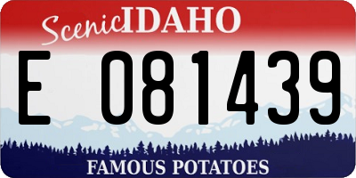 ID license plate E081439
