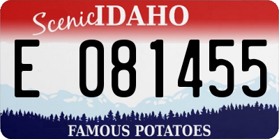 ID license plate E081455
