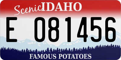 ID license plate E081456