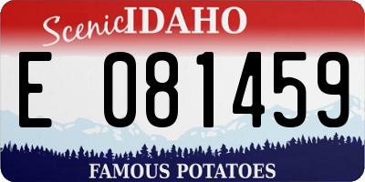 ID license plate E081459