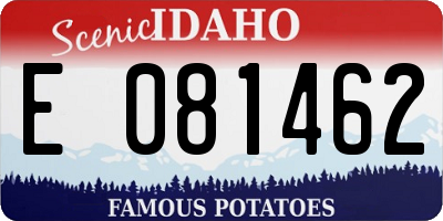 ID license plate E081462
