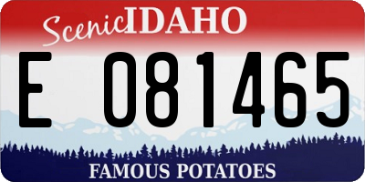 ID license plate E081465
