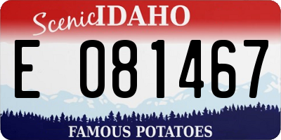 ID license plate E081467