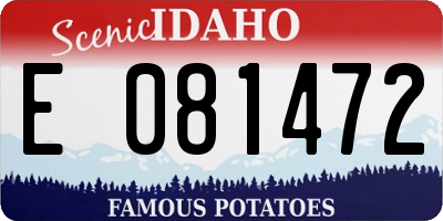 ID license plate E081472