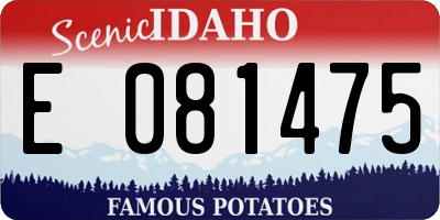 ID license plate E081475