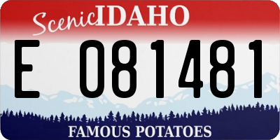 ID license plate E081481