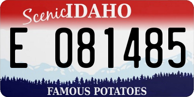 ID license plate E081485