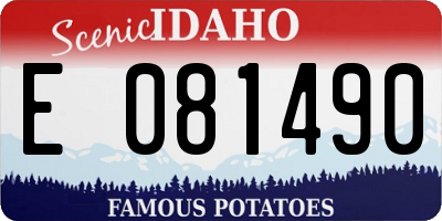 ID license plate E081490