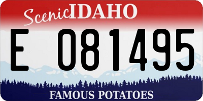 ID license plate E081495