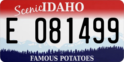 ID license plate E081499