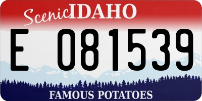 ID license plate E081539