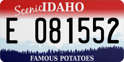ID license plate E081552
