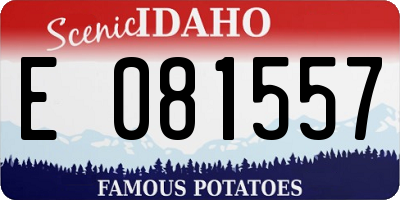 ID license plate E081557
