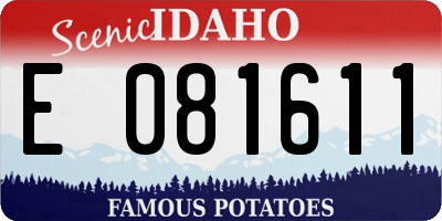 ID license plate E081611