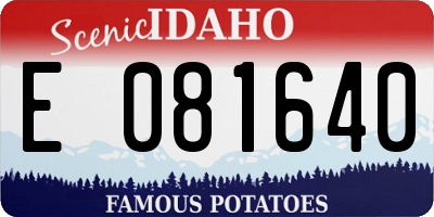 ID license plate E081640