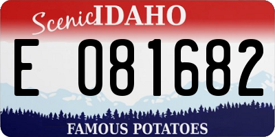 ID license plate E081682