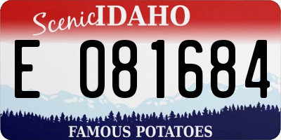 ID license plate E081684