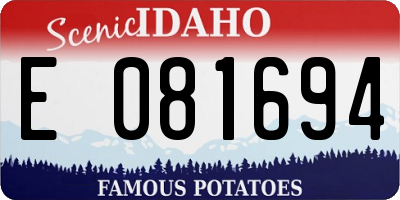 ID license plate E081694