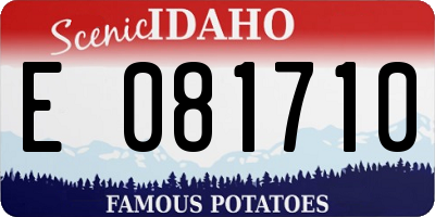 ID license plate E081710