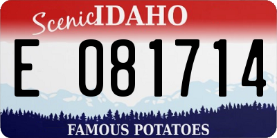 ID license plate E081714
