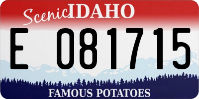 ID license plate E081715