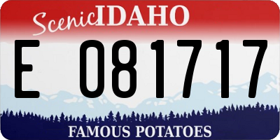 ID license plate E081717