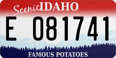 ID license plate E081741