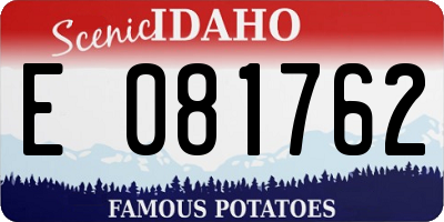 ID license plate E081762
